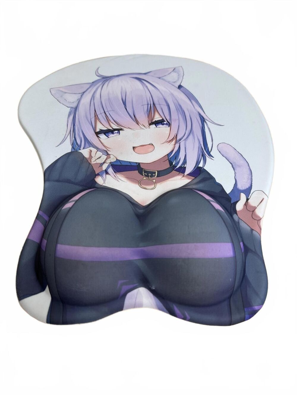 Nekomata Okayu Oppai Mousepad Anime Style 3D Gel Wrist Rest Ergonomic Mousepad
